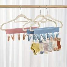 1-Piece Portable Travel Fabric Hanger - Versatile Folding Clothes Drying Rack With Suction Cup, Space-Saving Design For Socks, Underwear, And Delicate Clothes - Durable Polished Fabric In A Pastel (Powder Blue) - Hotel And Travel Accessory, Clothes Hook For Easy Storage, Simple Look, Sturdy Construction, A Must-Have For Laundry