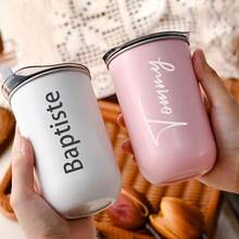 1pc Personalized Name Custom Cup Office Portable 304 Stainless Steel Coffee Cup For Girls Car Cup Simple Car Cup,Multi-Functional, ,Ornamental,Reusable,Exquisite,Stylish,High-Quality,Colorful,Modern,Custom,Personalized,Unique,Ideal Gifts For Him,Ideal Gifts For Her,Boyfriend,Dad,Girlfriend,Mom,Family,Friends,Tea Room,Home,Garden,Office,For Anniversaries,For Valentine's Day,For Mother's Day,For Birthdays,For Father's Day,For Graduation,For Weddings,For Housewarming,Drinkware,Office Decor - Multicolor - View 4