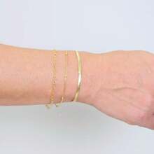 Kit Of 3 Elegant Women's Bracelets With Openwork Heart Shape, Plated In 925 Silver Or 18K Gold - Vàng - Xem 1
