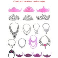 36pcs Doll Dress Up Set, Includes 5 Outfits, 20 Pairs Of Shoes, 6 Crowns, Necklaces; Fashionable Mix & Match Doll Wardrobe, Durable Plastic Material. - Multicolor - View 11