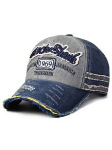 1 szt. haftowana czapka baseballowa z 1969 r., modny, swobodny, kontrastowy wzór, styl unisex i dla par