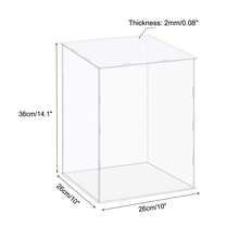 Clear Display Case, Acrylic Box Assemble Dustproof Box Showcase For Collectibles, Crafts - Clear 10x10x14.1 Inch - View 2