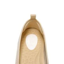 Women Machine Washable Flats Commute Arch Support Knit Flats Comfortable Office Work Shoes - Màu be - Xem 4