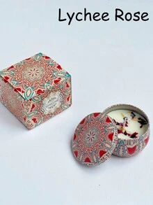 4/1 Scented Candle Set With Colorful Box, Multiple Scent Combinations, Pleasant & Rich Fragrance, Smokeless, Long Burning Time - Christmas Gift Ideal For Family & Friends,Christmas Candle,Gift Sets For Women For Wedding, Birthday, Festivals, Wedding Souvenirs,Aromatherapy Candles For Home,Candle Present For Men And Women, For Birthday Christmas Day Yoga Bath, Valentine's Day Gift, Home, Hotel Decoration, Retro Pattern Design, Soy Wax, - Multicolor - View 35