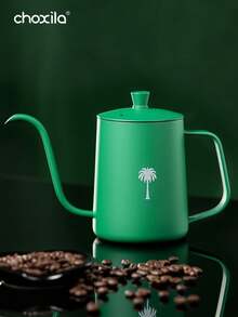 choxila 2 件套，沙特阿拉伯国庆节礼物，椰枣树标志绿色咖啡壶和浓缩咖啡杯，手冲咖啡壶和咖啡杯 - 綠色 - 查看 2