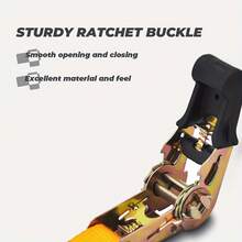 Heavy Duty Ratchet Tightening Strap, Binding Strap, Car Tightening Strap, Fixed Cargo Rope Tying Device