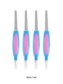 Beautizon Nailartlab 4Pcs/8Pcs 3 In 1 Multi-Functional Stainless Steel Nail File Strips, Exfoliating Dead Skin, Cleaning Nails And Sanding And Polishing Manicure Tools, Easy To Operate, Suitable For Nail Salon Pedicure, Manicure Tool Set - Multicolor - View 6