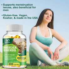 XEMENRY Angelica Sinensis Capsules - Menopause PMS Support,Improves Mood, Reduce Stress,Enhance Blood And Heart Health, Provides Overall Stamina And Energy - 120pcs - Một chai - Giai đoạn dùng thử - Xem 6