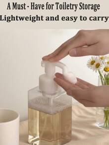 1个可重复灌装的透明真空瓶，适用于沐浴露、洗衣液、洗发水、润肤露、洗手液等。 - 無色 - 查看 3