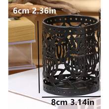Halloween Hollow Iron Candle Holder, Centerpiece Decor For Dining Table, Fireplace, Halloween Decoration And Party, Witch, Owl, Pumpkin Design