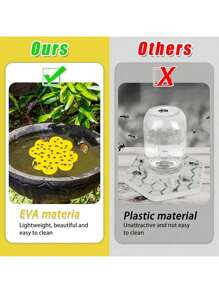 Estação de rega flutuante para abelhas, para copos de abelhas, bebedouro para insetos de jardim e estações de água para borboletas, para decoração de jardim ao ar livre, polinizadores sedentos