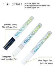 1/2/3pcs Convenient Shoe Repair Pen, Anti-Oxidation & Waterproof Black/White Shoe Color Restorer, Long-Lasting Effect, Suitable For Casual Shoes, Sneakers, Flats, Party Gift, Home Essentials