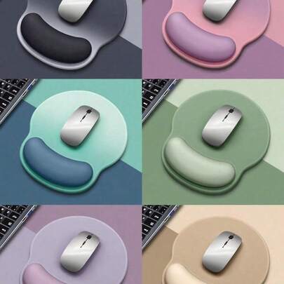 1个随机颜色渐变鼠标腕垫，通用腕托鼠标垫，防滑腕托垫，适用于电脑桌配件、办公用品、办公桌配件、鼠标垫、桌面鼠标垫