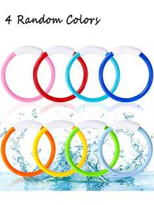 1/2/4 piezas Anillos de buceo que se hunden de colores, juguetes de piscina para diversión en la piscina y la playa - Juguetes vibrantes para el juego acuático, anillos de buceo y entrenamiento de tiburones para aprender a nadar, anillos de buceo, juguetes acuáticos de playa, regalo de Navidad, Halloween (1/2 piezas color aleatorio) - Multicolor - Ver 11