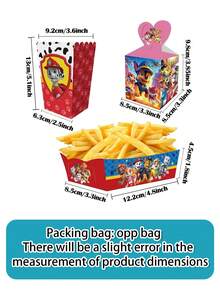 Paw Patrol Hộp quà tặng tiệc và tụ họp theo chủ đề Puppy Patrol dùng một lần gồm 12 hộp bỏng ngô, 24 hộp khoai tây chiên, 12 hộp táo, 12 hộp kẹo, hộp quà trang trí tiệc sinh nhật cho chó con, hộp đựng đồ ăn tiệc sinh nhật, hộp quà lưu niệm tiệc lễ hội và tụ họp, thích hợp cho các buổi họp mặt gia đình, tiệc sinh nhật, tiệc lễ hội, giáng sinh, halloween, lễ tạ ơn, ngày thiếu nhi, mùa tựu trường, mùa tựu trường và các buổi tụ họp và hoạt động khác - Nhiều màu - Xem 3