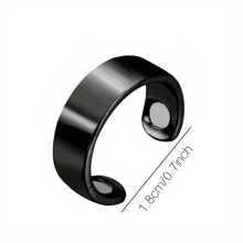 Unisex Fashion Adjustable Sports Ring, Suitable For Daily Wear (No Packaging) - Black - View 3