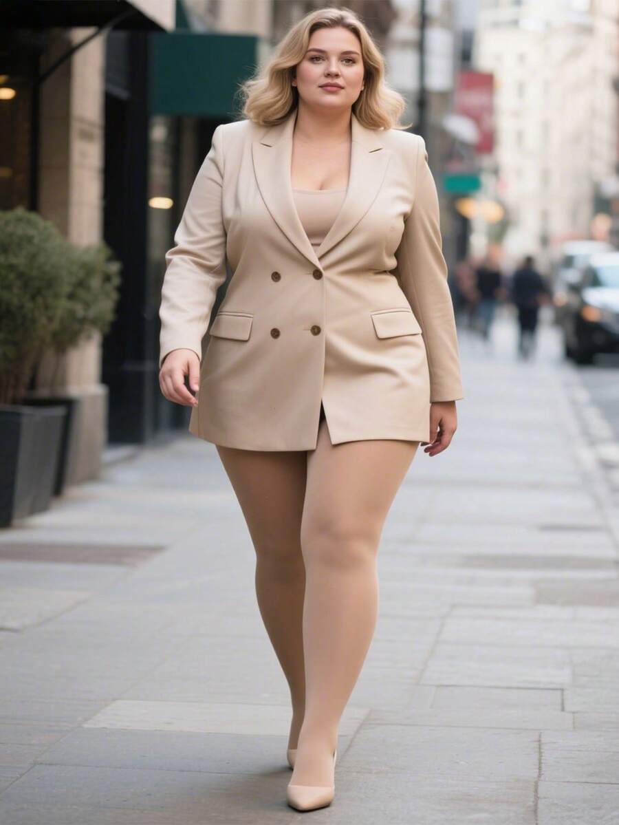 1 pezzo Collant curvi ad alta elasticità, pantaloni skinny, anti-sfilacciamento, senza caduta di cavallo, collant sexy, taglie forti, color pelle, calze versatili, adatte per tutte le stagioni