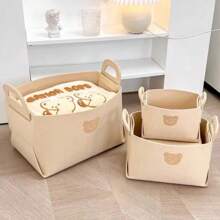AD 1pc Foldable Car Trunk Organizer Box, Practical Storage Box For Women, Multi-Functional Car Storage Compartment