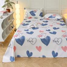 1pc Fashionable Minimalist Flat Sheet, Comfortable Soft Home Use Dust-Proof Washable Flat Sheet (Pillow Case Not Included) - Multicolor - View 5