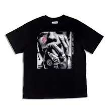 Hip Hop Singer Asap Rocky Rap TNG Theme Men Women Short Sleeve Large  Size Round Neck Printing T-Shirt Unisex Fashion Streetwear - 黑色 - 查看 1