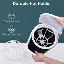 1/2pcs Hat Washer Rack With Mesh Bag For Washing Machine, Cap Cleaner Support Frame For Baseball Caps, Dishwasher Hat Protector Organizer Storage Holder, Holiday Gift, Christmas Present For Boy