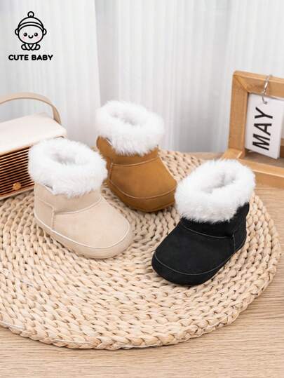 Botas de nieve acolchadas y cálidas para bebés en invierno