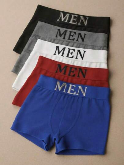 Kit 5 Cuecas Boxers Masculina Cueca Adulto de Microfibra ou Kit 3 Cuecas- Cores Lisa Variadas 