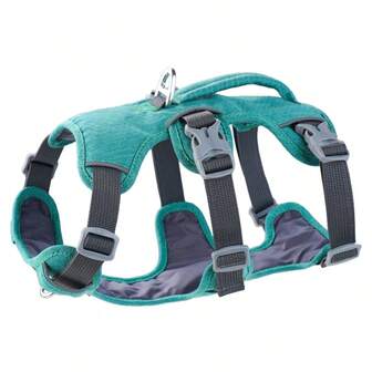 HP294 Medium-Large Escape-Proof Dog Safety Harness, No-Pull Handle Adjustable Pet Vest With Front And Back Clips For Walking Training