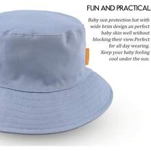 JANGANNSA Cotton Baby Sun Hat Infant Toddler Boys Girls Bucket Hats Summer Sun Protection Beach Caps