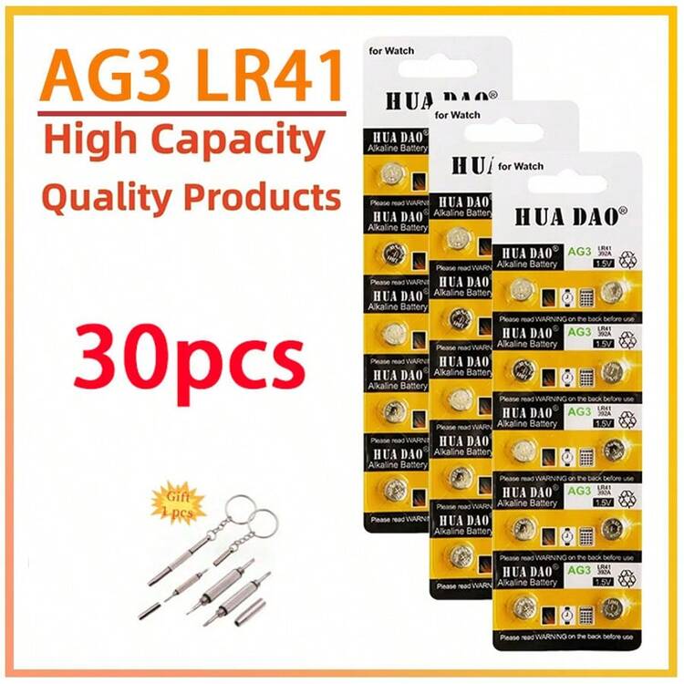 全新10-50粒AG3纽扣电池SR41 L736 SR41SW LR41锂纽扣电池智能手表电池适用于玩具手表配件 - (HD) AG3 LR41 - 查看 9