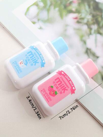 1 pieza cinta correctora al azar en forma de botella de leche