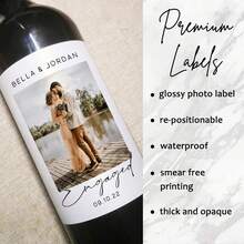 Custom Wine Label Waterproof Label Custom Photo Wine Label Black And White Photo Capitalized Black And White Bridesmaid Maid Of Honor Proposal Wine Label Wedding Gift Anniversary Gift Engaged Gift Gift - Multicolor - View 7