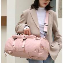 New Large Capacity Travel Bag Fashionable Simple Leisure Sports Fitness Bag Yoga Bag Multifunctional Shoulder Bag For Men And Women - 藍色 - 查看 9