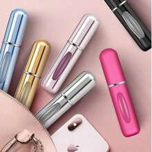 6Pcs Travel Perfume Bottle Refillable Portable Mini Atomizer Spray Perfume Bottle Refill Bottle Women Pocket Dispenser Cologne Sprayer 5ml Storage Containers