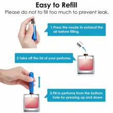 6ml Portable Mini Refillable Perfume Bottle Empty Perfume Spray Bottle Atomizer Pump Case For Travel And Outgoing (Color Random)