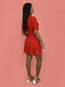 Vestido Lidiane - Vermelho - Vermelho - Visão 2