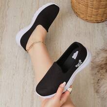 Tenis Cómodos  Deportivo  Casual - Blanco y Negro - Ver 4