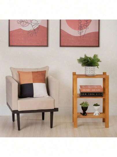 Estante de Madeira Maciça – Modelo Extended com Estilo Natural & Colors