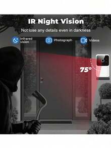 1 pieza Mini timbre de video WiFi con cámara, timbre inteligente visual con control remoto inalámbrico para smartphone, conversación bidireccional, grabación de fotos, función de cambio de voz, batería recargable USB integrada (sin suscripción requerida, por favor consulte nuestro video subido para pasos detallados de uso y descripción del producto!) - Multicolor - Ver 8