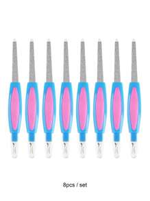 Beautizon Nailartlab 4Pcs/8Pcs 3 In 1 Multi-Functional Stainless Steel Nail File Strips, Exfoliating Dead Skin, Cleaning Nails And Sanding And Polishing Manicure Tools, Easy To Operate, Suitable For Nail Salon Pedicure, Manicure Tool Set - Multicolor - View 7