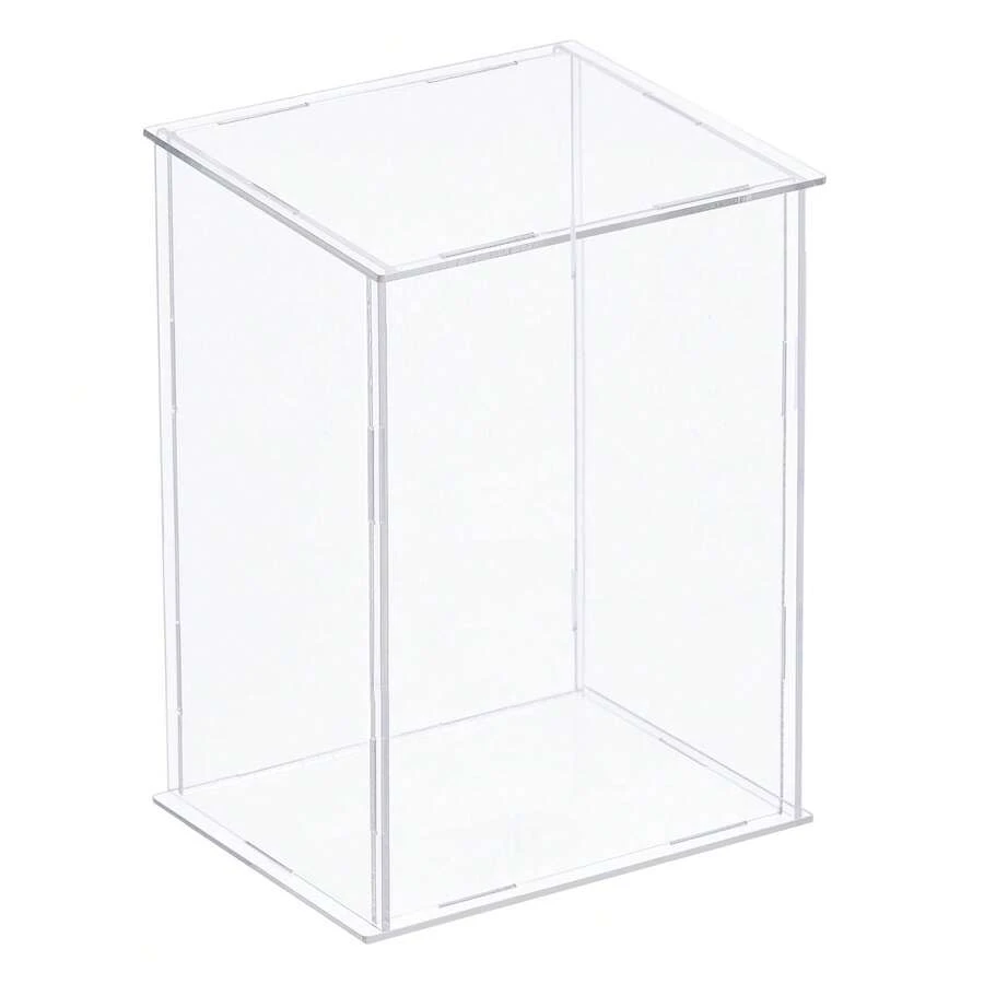 Clear Display Case, Acrylic Box Assemble Dustproof Box Showcase For Collectibles, Crafts - Clear 9.8x5.9x13.7inch - View 1