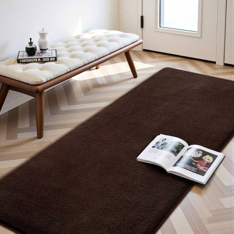 Treeboy Extra Large Rugs Short Pile Soft Fluffy Anti-Slip Mat Living Room Bedroom Carpet For Coffee Table, Carpet With Ins Style, Children's Bedroom, Bedside Carpet - Coffee Brown - View 7
