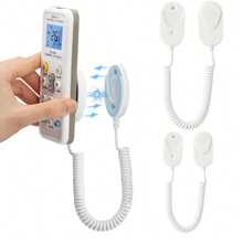 Soporte retráctil para control remoto con cierre magnético - Organizador de cables de  para múltiples controles remotos, diseño de montaje en pared ahorrador de espacio, compatibilidad universal para controles de TV/Aire acondicionado/Ventilador (Blanco/Negro)