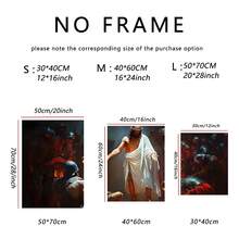 3pcs Retro Religious Jesus And Roman Soldier Wall Arts Canvas Posters, High-Definition Printing Optional Frame, Living Room, Bedroom, Office, Cafe, Gym - Classic Gothic Style Home Decoration, Perfect Gift - Multicolor - View 9