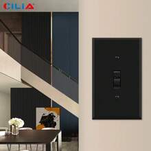 Pure Black Wall Panel Light Switch Socket Cover,Wall Panel Light Switch Cover, Various Styles, Sturdy And Durable