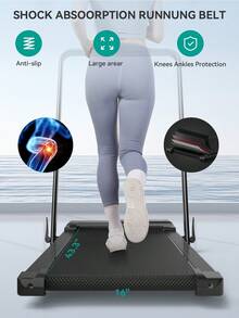 Treadmills For Home Foldable,Folding Walkingpad Treadmill MAX 300lbs APP Remote Control,Running Machine With Safety Handrail - Black - View 4