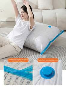 21 In 1 Vacuum Storage Bags Set For Clothes Travel -Vacuum Bag Multi Size Combination+Hand Pump Set With Large Capacity Storage,Travel Pump Vacuum Sealer Bag With Double-Zip Seal And Triple Seal Turbo-Valve For Max Space Save - 無色 - 查看 5