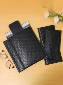 10/20/30/40/50pcs Metallic Bubble Mailers, Holographic Bubble Mailers, Poly Padded Envelopes,Waterproof Self Seal Adhesive Shipping Bags,Foil Glitter Glamour Shipping Mailer,Holographic Cushion Envelopes - Black - View 4