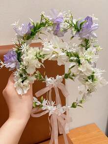 1件/2件/3件装仙女粉色花朵头饰，森林风格花卉头饰，女孩和女士拍照道具发饰，锐舞派对配饰，皇冠，头饰，服装皇冠，发饰花环，头花环，发藤，发圈，准新娘，粉色发夹，婚礼，女士夏威夷服装，情人节配饰，春季 - 彩色 - 查看 29