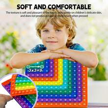 1Pc Multiplication 12x12, Addition 1-12, Math Fidget Popper, Addition With Pop Fidget Toy, Learning Tools For Students And Children, Bubble Sensory Rainbow, Rainbow Dimple Fingertip Toys